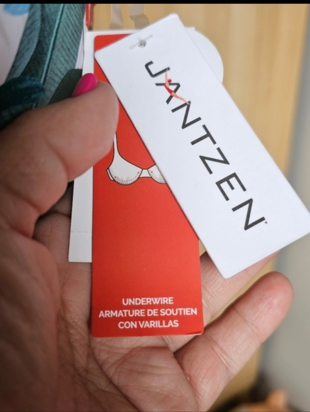 Jantzen Teal, Green & Red Tropical Wrap Tank - Picture 5 of 5